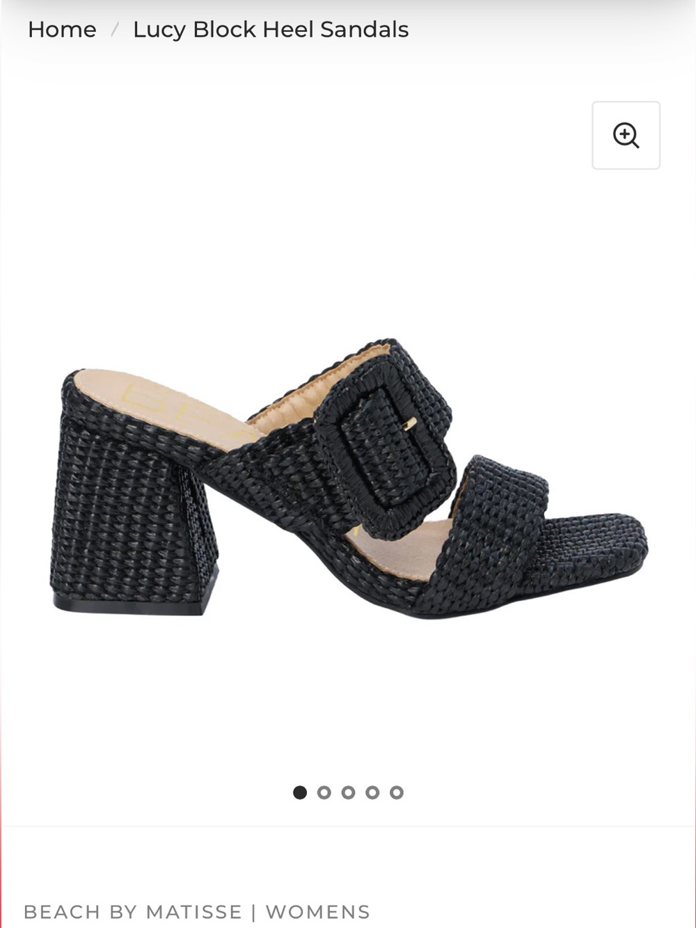NWOB Beach by Matisse Lucy Black Woven Slide Sandal